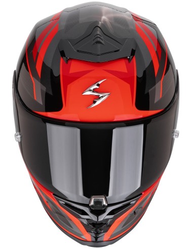 Casco Scorpion Exo-R1 Evo II Air Vital | Negro-plata-rojo