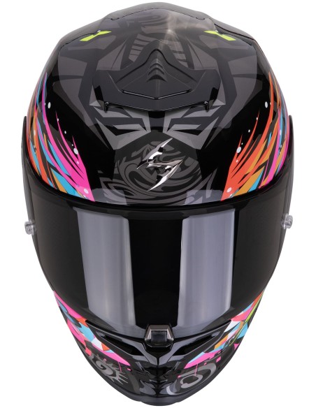 Casco Scorpion Exo-R1 Evo II Air Savage | Negro-azul-rosa