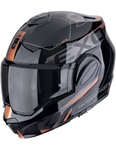 Casco Scorpion Exo-Tech Evo Traveller | Negro y cobre