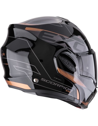 Casco Scorpion Exo-Tech Evo Traveller | Negro y cobre