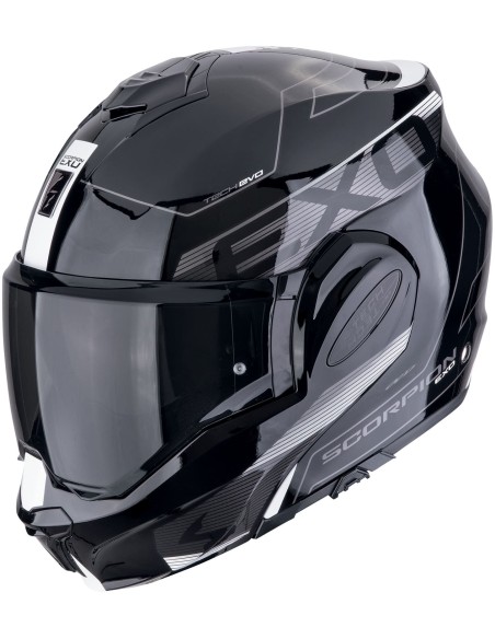 Casco Scorpion Exo-Tech Evo Traveller | Negro y blanco