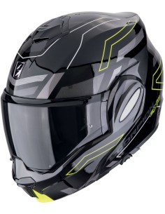 Casco Scorpion Exo-Tech Evo Conquer | Negro y amarillo fluor