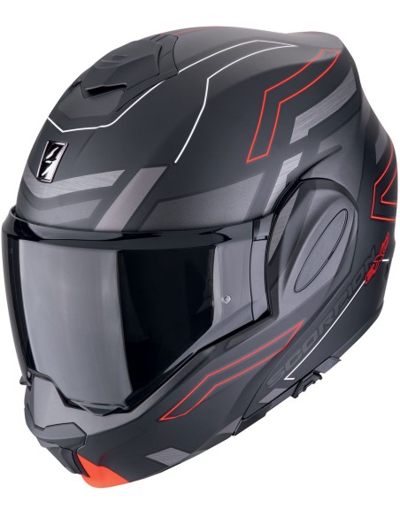 Casco Scorpion Exo-Tech Evo Conquer | Mate-Negro y rojo