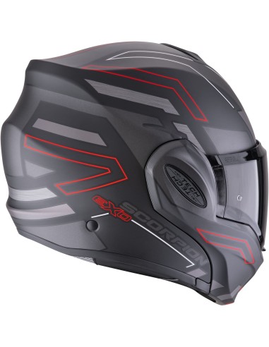 Casco Scorpion Exo-Tech Evo Conquer | Mate-Negro y rojo