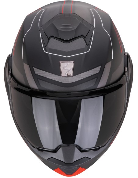 Casco Scorpion Exo-Tech Evo Conquer | Mate-Negro y rojo
