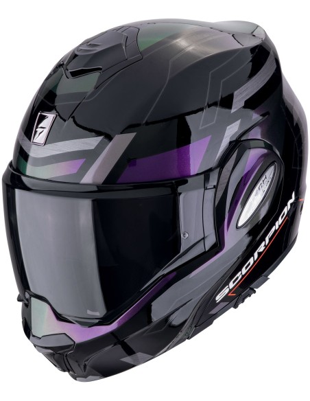 Casco Scorpion Exo-Tech Evo Conquer | Negro y camaleón