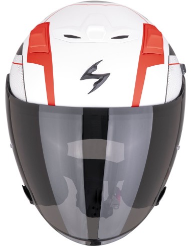 Casco Scorpion Exo-Z1 Vue | Mate-Blanco-rojo-negro
