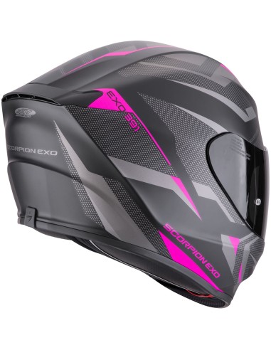 Casco Scorpion Exo-391 Aaxo Mujer | Mate-Negro y rosa