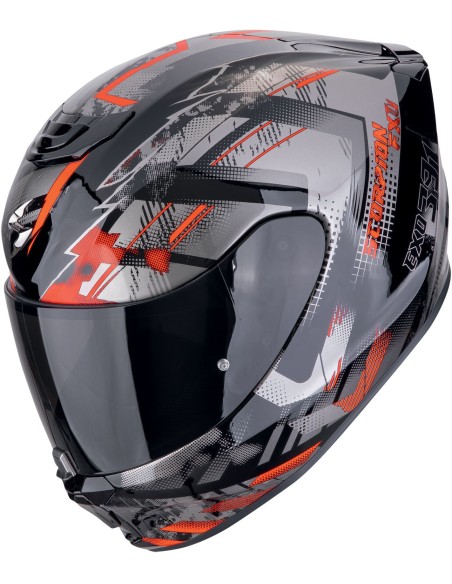 Casco Scorpion Exo-391 Clutter | Negro y rojo