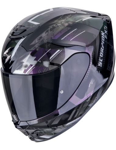 Casco Scorpion Exo-391 Clutter | Negro y camaleón