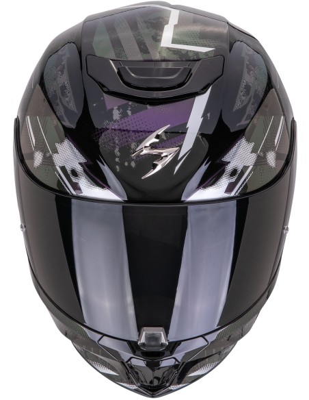 Casco Scorpion Exo-391 Clutter | Negro y camaleón