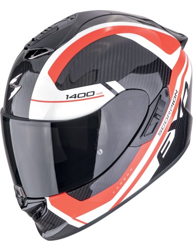 Casco Scorpion Exo-1400 Evo II Carbon Air Enko | Negro-rojo-blanco