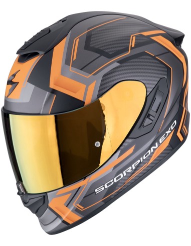 Casco Scorpion Exo-1400 Evo II Air Linart | Mate-Negro y naranja