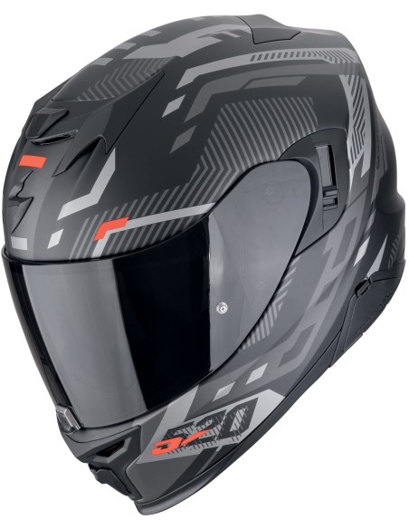Casco Scorpion Exo-520 Evo Air Ranka | Mate-Negro-plata-rojo