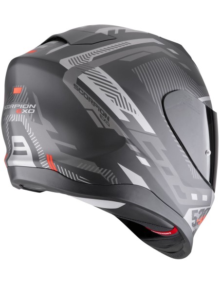 Casco Scorpion Exo-520 Evo Air Ranka | Mate-Negro-plata-rojo
