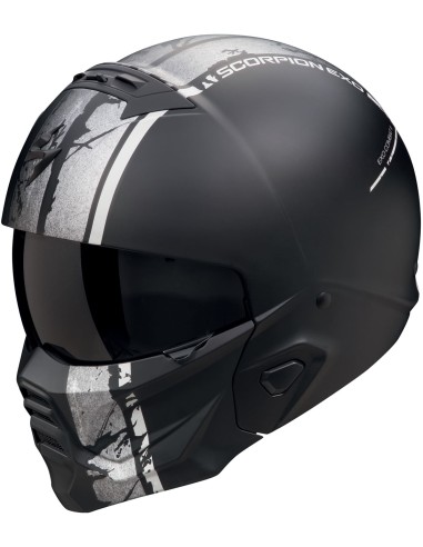 Casco Scorpion Exo-Combat II Lord | Mate-Negro y plata