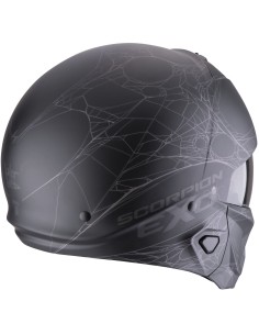 Casco Scorpion Exo-Combat II Spiderweb | Mate-Negro y plata 2