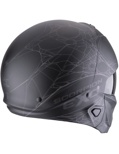 Casco Scorpion Exo-Combat II Spiderweb | Mate-Negro y plata