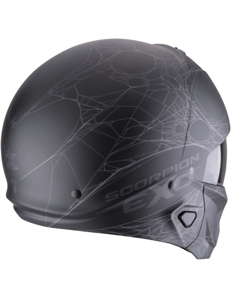Casco Scorpion Exo-Combat II Spiderweb | Mate-Negro y plata