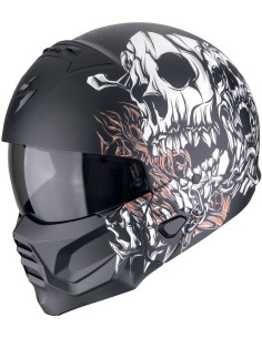 Casco Scorpion Exo-Combat II Genesis | Mate-Negro-blanco-dorado