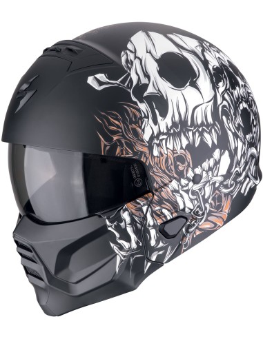 Casco Scorpion Exo-Combat II Genesis | Mate-Negro-blanco-dorado