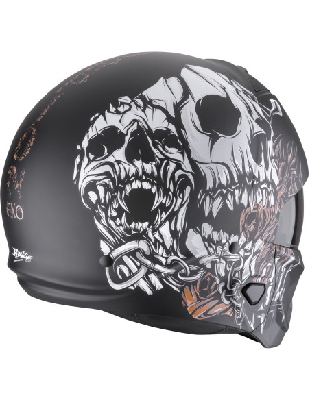 Casco Scorpion Exo-Combat II Genesis | Mate-Negro-blanco-dorado