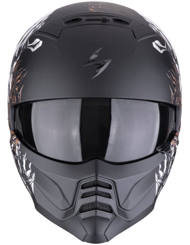 Casco Scorpion Exo-Combat II Genesis | Mate-Negro-blanco-dorado