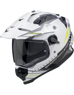 Casco Scorpion ADF-9000 Air Feat | Blanco-negro-amarillo neón