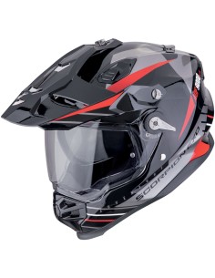 Casco Scorpion ADF-9000 Air Feat | Negro-plata-rojo