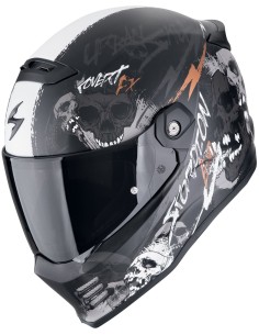 Casco Scorpion Covert FX Skullz | Mate-Negro-gris-dorado