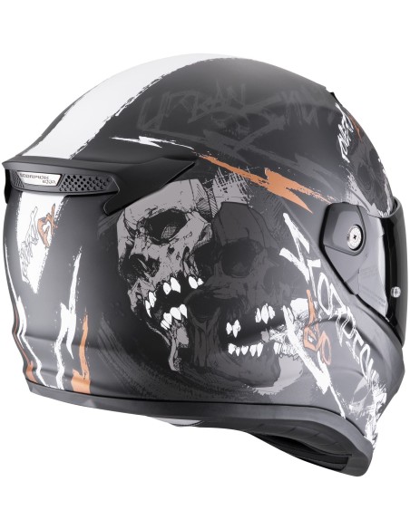 Casco Scorpion Covert FX Skullz | Mate-Negro-gris-dorado