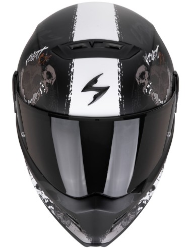 Casco Scorpion Covert FX Skullz | Mate-Negro-gris-dorado
