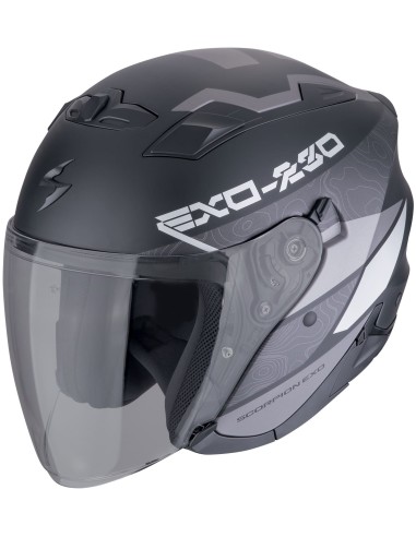 Casco Scorpion Exo-230 Band | Mate-Negro y plata