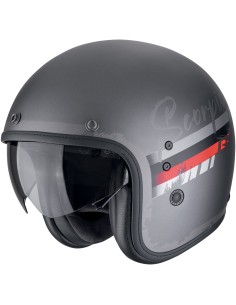 Casco Scorpion Belfast Evo Adonis | Mate-Plata y rojo