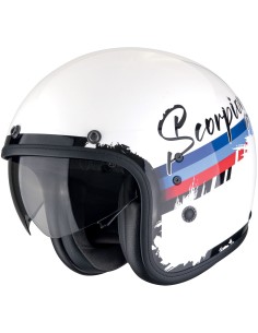 Casco Scorpion Belfast Evo Adonis | Blanco-rojo-azul