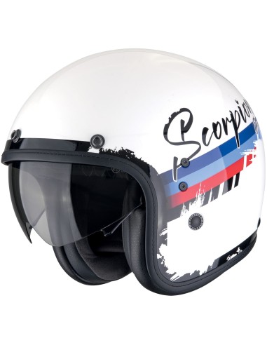 Casco Scorpion Belfast Evo Adonis | Mate-Plata y rojo