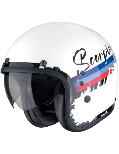 Casco Scorpion Belfast Evo Adonis | Blanco-rojo-azul