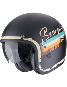 Casco Scorpion Belfast Evo Adonis | Mate-Negro y beige