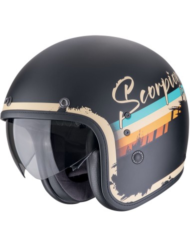 Casco Scorpion Belfast Evo Adonis | Mate-Plata y rojo