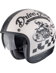 Casco Scorpion Belfast Evo Drive Fast | Mate-Crema y negro