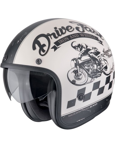 Casco Scorpion Belfast Evo Drive Fast | Plata-negro-dorado