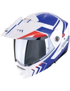 Casco Scorpion ADX-2 Lewis | Blanco-azul-rojo