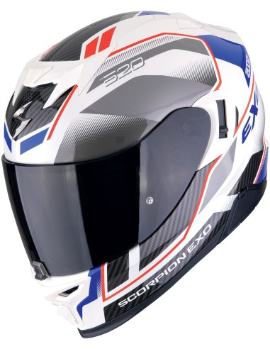 Casco Scorpion Exo-520 Evo Air Lena | Blanco perla y azul