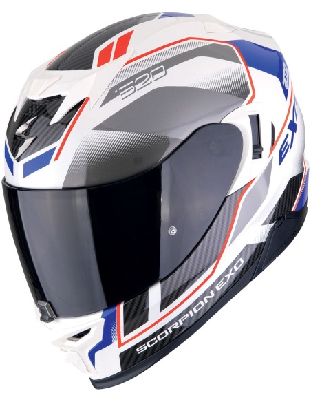 Casco Scorpion Exo-520 Evo Air Lena | Blanco perla y azul