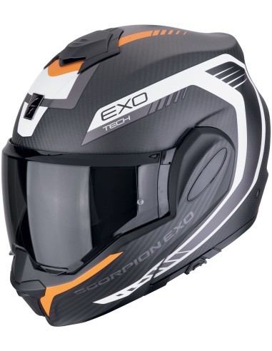 Casco Scorpion Exo-Tech Evo Carbon Cosy | Mate-Negro y rojo