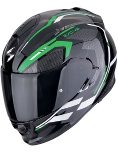 Casco Scorpion Exo-491 Kripta | Negro-verde-blanco