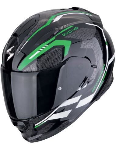 Casco Scorpion Exo-491 Kripta | Mate-Negro y plata
