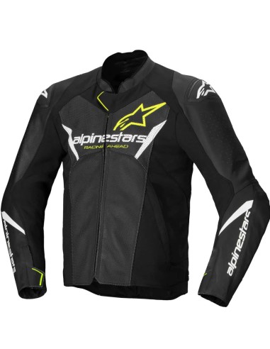 Chaqueta Alpinestars Faster V3 Airflow|Negro-blanco-amarillo