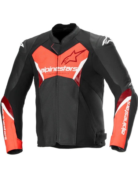 Chaqueta Alpinestars Faster V3 Airflow|Negroy rojo fluor