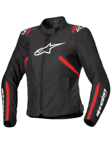 Chaqueta Alpinestars Stella T-SPS V2 Waterproof|Negro-blanco-rojo fluor